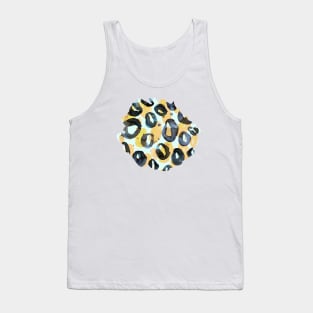 Leopard Circles Yellow Tank Top